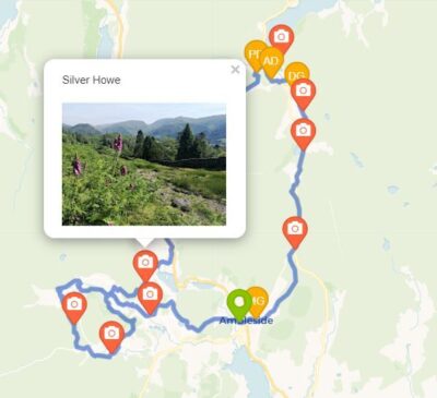 Virtual ultra route map example