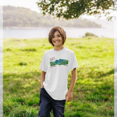 Kids langdales tee white